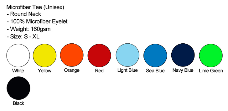 Microfiber Round Female Color Chart