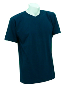 Navy Blue Short Sleeve Soft Cotton Tee (V-Neck)