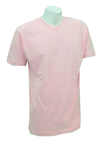 Pink Short Sleeve Soft Cotton Tee (V-Neck)