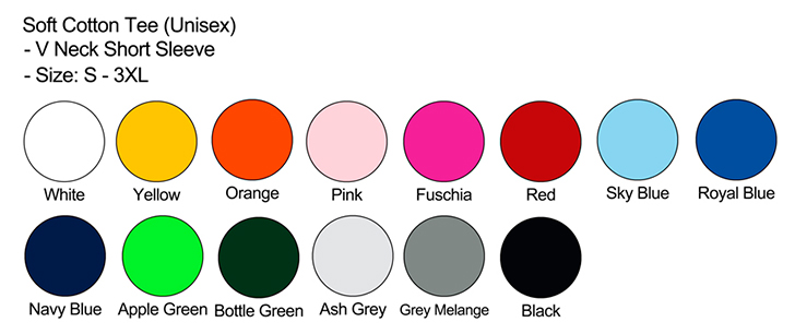 Unisex Color Chart