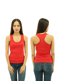 Red Ladies X-Back Soft Cotton Tee